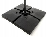 ACAZA | Zestaw 4 płytek do parasoli | Podstawa do parasola 300 cm ø |Czarna