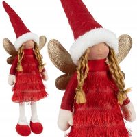 Wróżka Świąteczna Anioł Figurka Elf Pomocnik Święty Mikołaj Dekoracja 40cm
