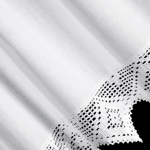 Firana gotowa na szelkach zazdrostka ISAAC 150x60 Eurofirany biała + koronka na Arena.pl