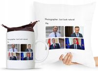 Zestaw Poduszka + Kubek Prezent Andrzej Duda Pis Z Nadrukiem Ze Zdjęciem