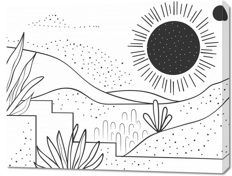 Obraz 90x70cm Linearny Pejzaż zdjęcie 1