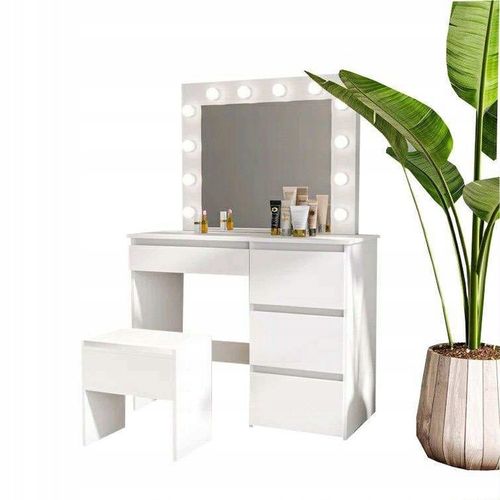 TOALETKA kosmetyczna LUSTRO OŚWIETLENIE 12 LED 94 x 140 x 43cm na Arena.pl