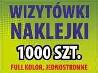 Naklejki etykiety wizytówki jednostronne 1000 szt.
