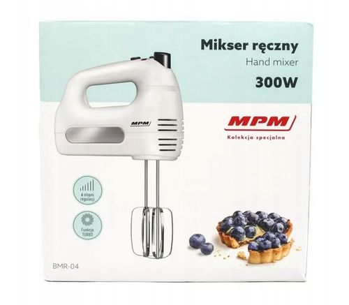 Solidny Mikser Ręczny MPM Robot Kuchenny 300W Chromowane Mieszadła na Arena.pl