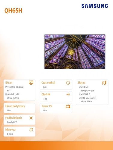 Samsung 65'' QH65H na Arena.pl