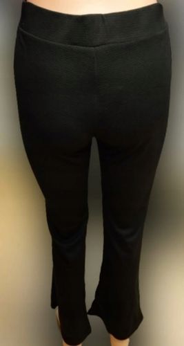 Spodnie damskie elastyczne HIT wzorek bawełna wysoki stan S/M CZARNE na Arena.pl