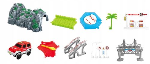 TOR SAMOCHODOWY MAGIC TRACK 5 metrów + 2 AUTKA MOST TUNELE DRZEWA WIADUKT na Arena.pl