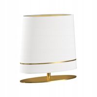 Lampa Stołowa BOOTES Złoty Biały Abażur 1xE27 50x52cm Do Pokoju Mieszkania