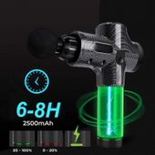 Masażer Pistolet Masujący Carbon Gun + Końcówki