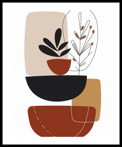 Plakat 40x50cm Botaniczna Abstrakcja na Arena.pl