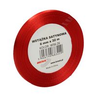 WSTĄŻKA SATYNOWA 6MM X 32M WS6-26 BREWIS CZERWONA