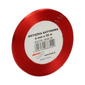 WSTĄŻKA SATYNOWA 6MM X 32M WS6-26 BREWIS CZERWONA