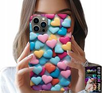 ETUI DO IPHONE 12 PRO - KOLOROWE SERCA MOŻLIWOŚĆ PERSONALIZACJI