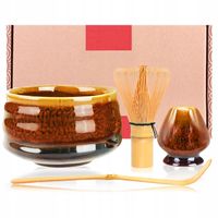 Zestaw prezentowy do herbaty matcha | czarka miotełka podstawka łyżeczka