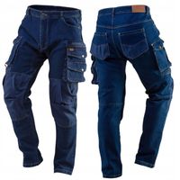 SPODNIE ROBOCZE DENIM BAWEŁNA/ELASTAN WZMACNIANE ROZMIAR L NEO TOOLS 81-228