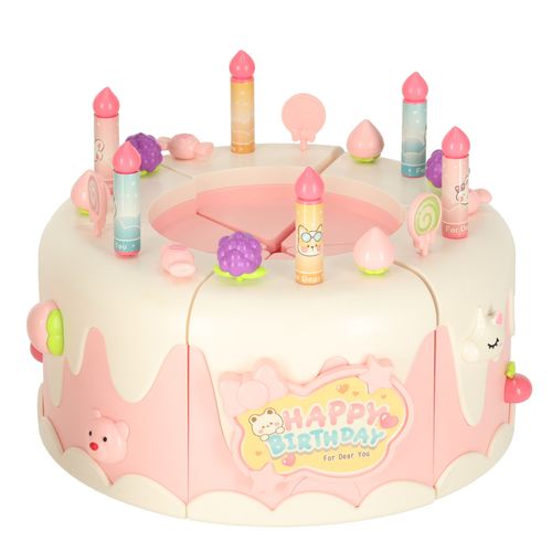 DUŻY TORT URODZINOWY PIĘTROWY DO KROJENIA ŚWIATŁĄ MUZYKA na Arena.pl