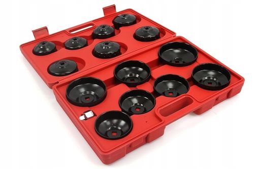 ZESTAW KLUCZY NASADEK W WALIZCE DO ODKRĘCANIA FILTRÓW OLEJU 15 ELEMENTÓW na Arena.pl