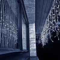 SOPLE 300 LED KURTYNA LAMPKI ZEWNĘTRZNE Białe Zimne 14m Lampki Girlanda