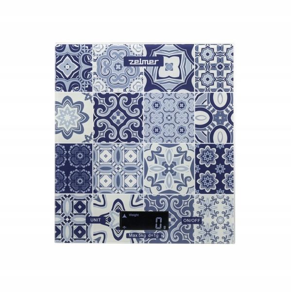 Waga kuchenna elektroniczna ZELMER ZKS1100C 5 kg LCD szkło wzór zdjęcie 8
