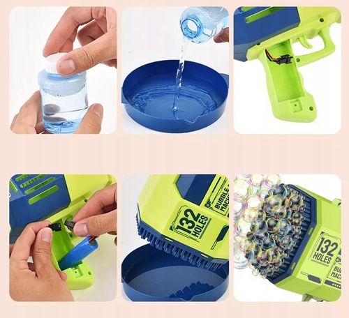 PISTOLET NA BAŃKI BAZOOKA DO BANIEK+ 2szt NAKŁADEK na Arena.pl