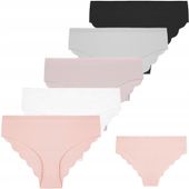 Figi Laserowo Cięte Majtki Damskie Bikini Bawełniane Bezszwowe MORAJ 6szt L