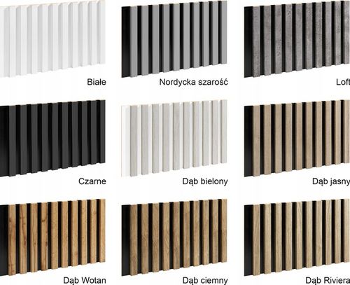 LAMELE ŚCIENNE DĄB RIVIERA NA PŁYCIE HDF CZARNEJ 510x2750mm na Arena.pl