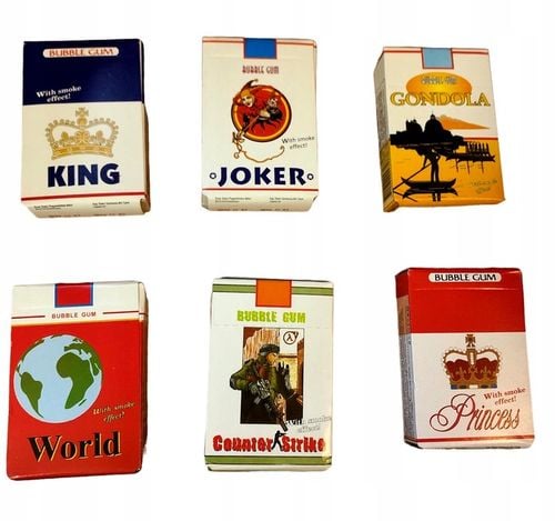 Guma papieros Evropa Dooel Bubble Gum Cigarettes 18 paczek x 10 sztuk na Arena.pl