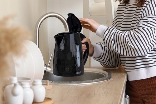 CZAJNIK ELEKTRYCZNY BEZPRZEWODOWY IDEAL CICHY ENERGOOSZCZĘDNY Czarny na Arena.pl