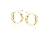 ZŁOCONE SREBRNE KOLCZYKI CELEBRYTKI PLECIONE KÓŁKA