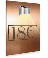 miedziana TABLICZKA podświetlana ADRESOWA numer domu adres dibond 30x20 cm