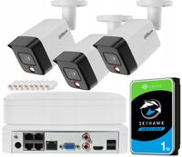Zestaw Monitoringu Dahua Bez Kabla 3 Kamery 6Mpx Dzień/Noc Kolor Detekcja