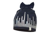 Broel ISABELA czapka dla dziewczynki kokarda granat 47-49