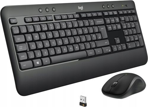 Zestaw Logitech MK540 Bezprzewodowy Klawiatura i Mysz QWERTY czarny na Arena.pl
