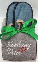 zestaw dla taty-kapcie+ręcznik