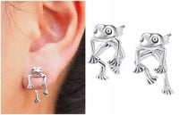 Kolczyki Srebrne Kolczyki Żaby Srebro 925 Kolczyki Trusky