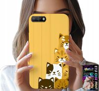 ETUI DO HUAWEI Y6 2018 - LOVE CAT, WZORY Z KOTAMI, CASE + SZKŁO