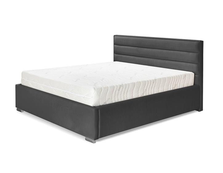 Łóżko tapicerowane CEZAR czarny 180x200 zdjęcie 1