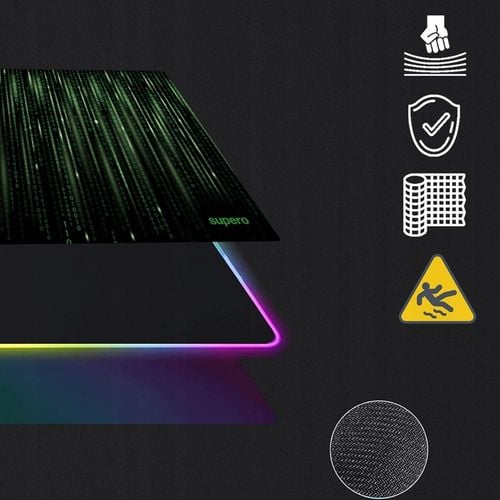 Podkładka pod myszkę gamingowa mysz xxl duża klawiaturę RBG świecąca 80x30 na Arena.pl