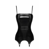 gorset f381 dominae venom pvc corset-belt l noir handmade
