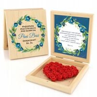 Pudełko SERCE z róż PREZENT DZIEŃ NAUCZYCIELA