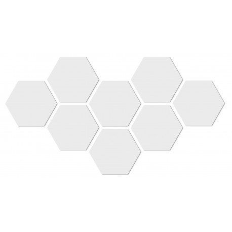 Dekoracyjne lustro akrylowe Hex - srebrne zdjęcie 3