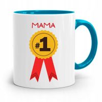 Kubek Błękitny Dla Mamy Mama Na Medal Prezent Z Nadrukiem Ze Zdjęciem