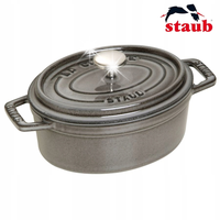 Staub La Cocotte Garnek żeliwny owalny 600 ml, grafitowy FRANCUSKI
