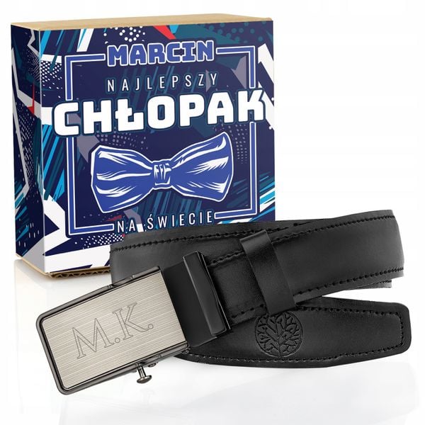Skórzany pasek męski BETLEWSKI z grawerem PREZENT DLA CHŁOPAKA DLA MĘŻA zdjęcie 1