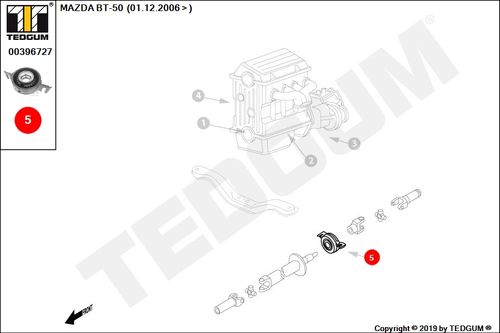 MAZDA BT-50 PODPORA WAŁU KPL CD 06- WLAA na Arena.pl