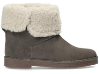 Clarks Botki damskie - Drafty Haze ocieplane - rozmiar 36 - brązowy zamsz