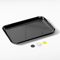 Taca łazienkowa dekoracyjna czarna na świece wykonana ze stali nierdzewnej