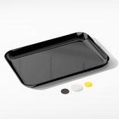 Taca łazienkowa dekoracyjna czarna na świece wykonana ze stali nierdzewnej