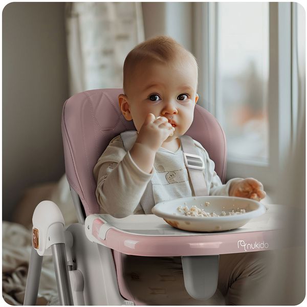 Krzesełko do karmienia Nukido Elite różowe zdjęcie 11