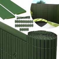 MATA OSŁONOWA PVC 100 x 400 cm ZIELONA OGRODOWA NA BALKON TARAS +MASKOWNICE